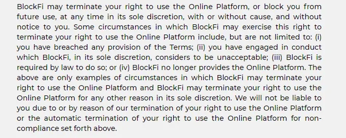 blockfi restriction